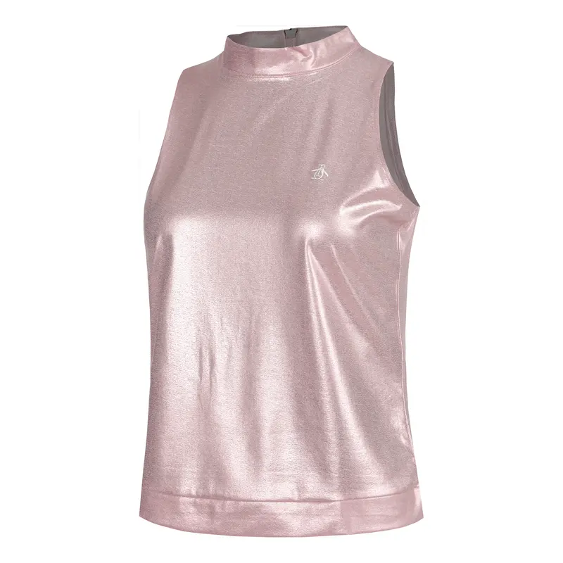 Metallic Débardeur Tank Top Femmes-Pink