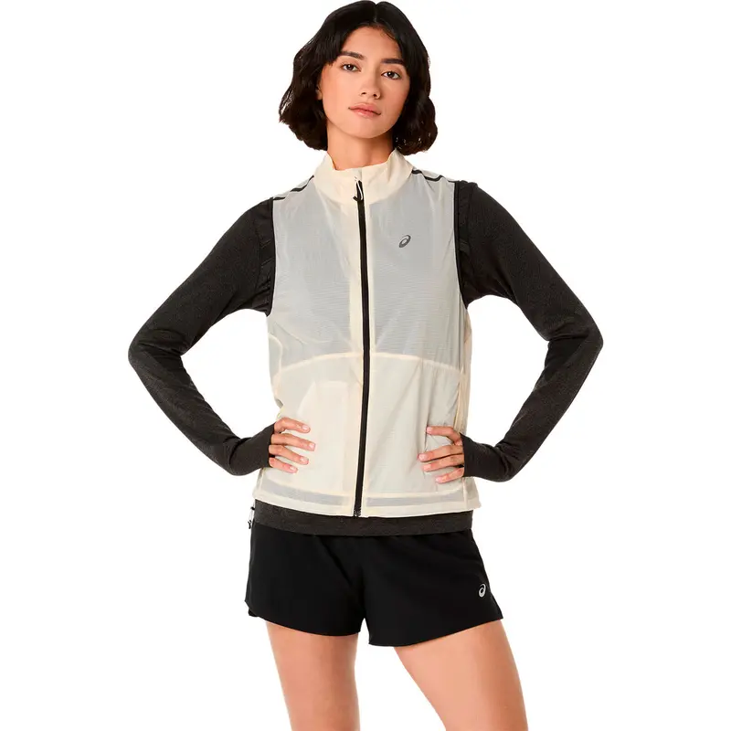 Metarun Packable Gilets de course Femmes-beige