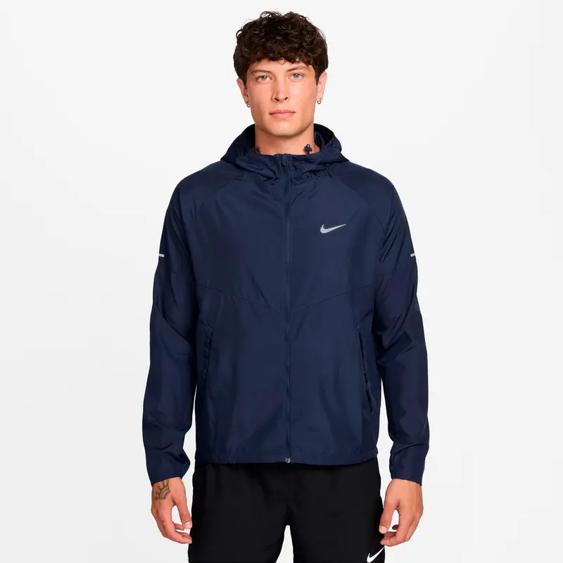 Miler Veste running Hommes - bleu foncé, argent