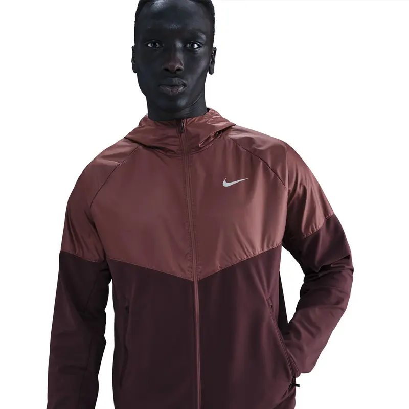 Miler Veste running Hommes - rouge foncé, bronze