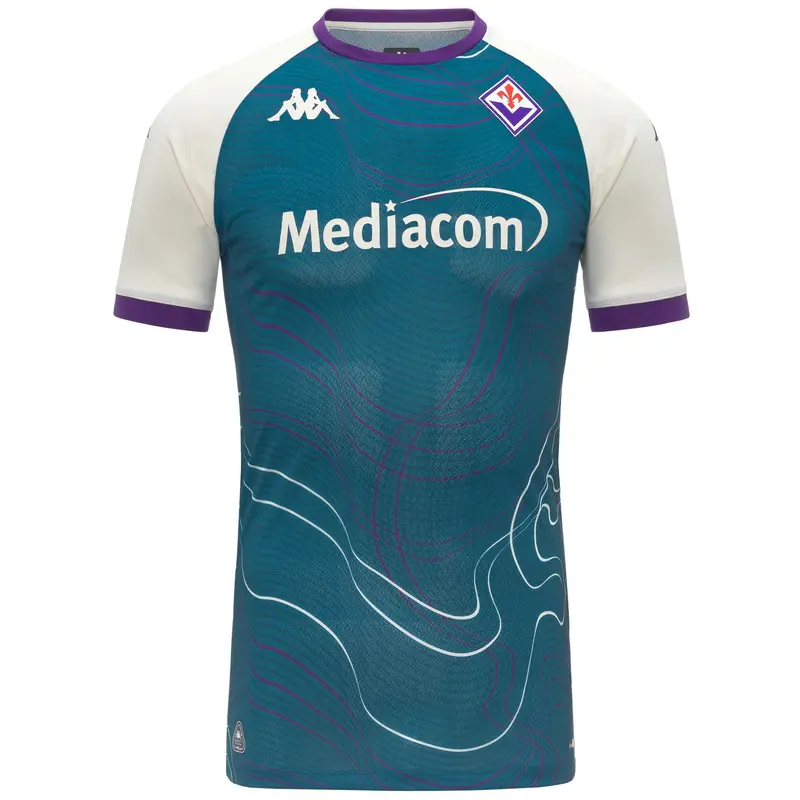MOKIBAPRE PRO FIORENTINA - Active Jerseys - Shirt - Man - Turquoise Crystal-White Whisper-Violet Indigo