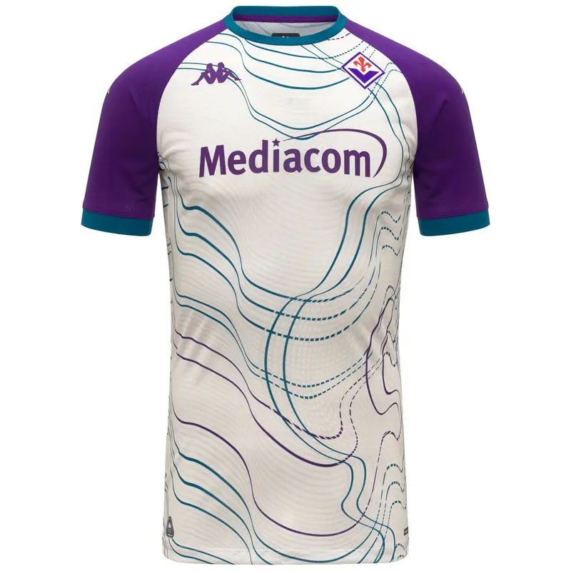 MOKIBAPRE PRO FIORENTINA - Active Jerseys - Shirt - Man - White Whisper-Violet Indigo-Turquoise Crystal