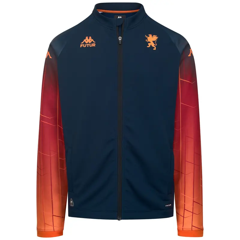 MOXUNAPRE PRO GENOA - Fleece - Jacket - Man - Blue Dk-Orange Popsicle