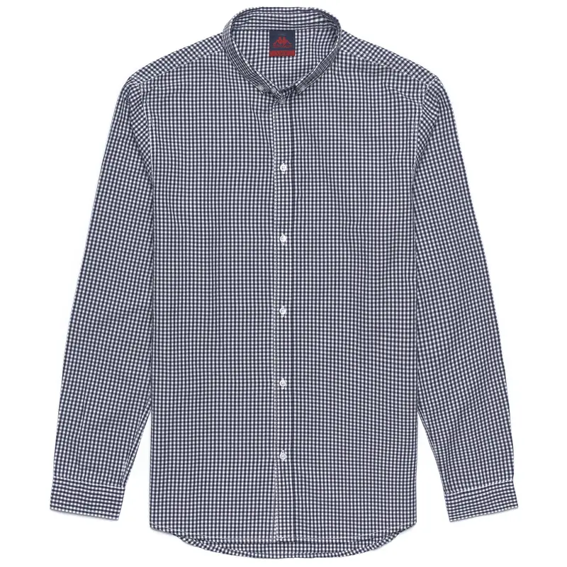 NICABAR - Shirts - Button Down - Man - White-Blue Iris check