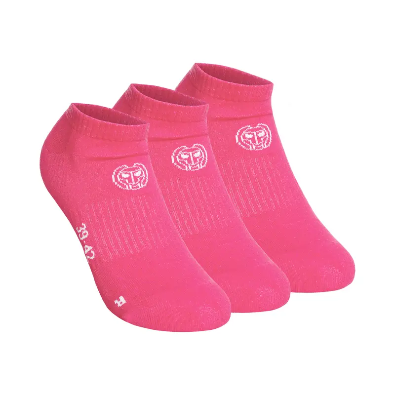 No Party No Show Move Chaussettes De Tennis Pack De 3-Pink,Blanc