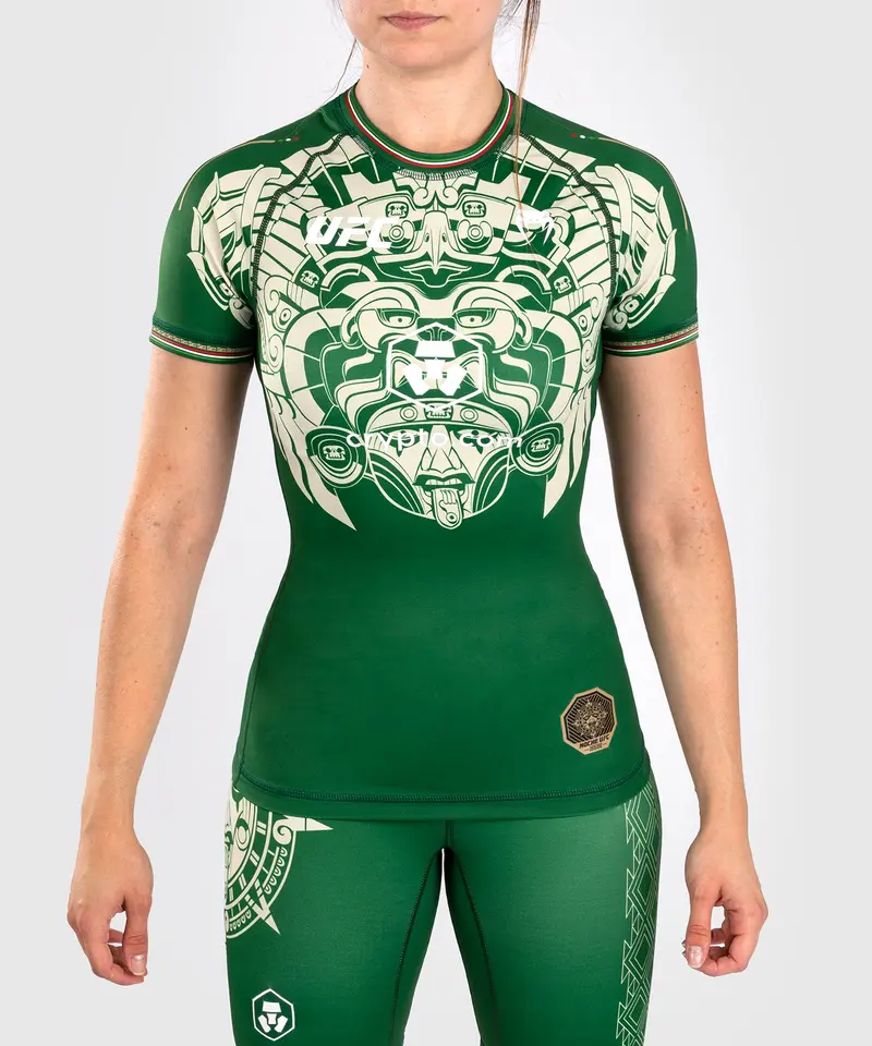 Noche UFC by Venum Authentic Fight Night Rashguard à manches courtes pour femme - Vert