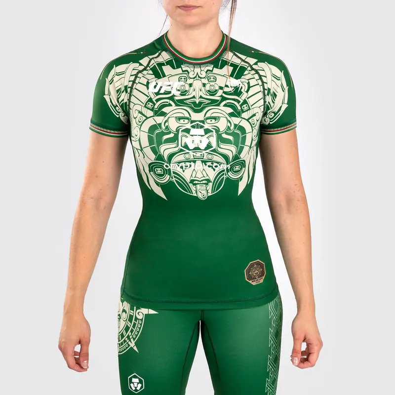 Noche UFC by Venum Authentic Fight Night Rashguard à manches courtes pour femme - Vert