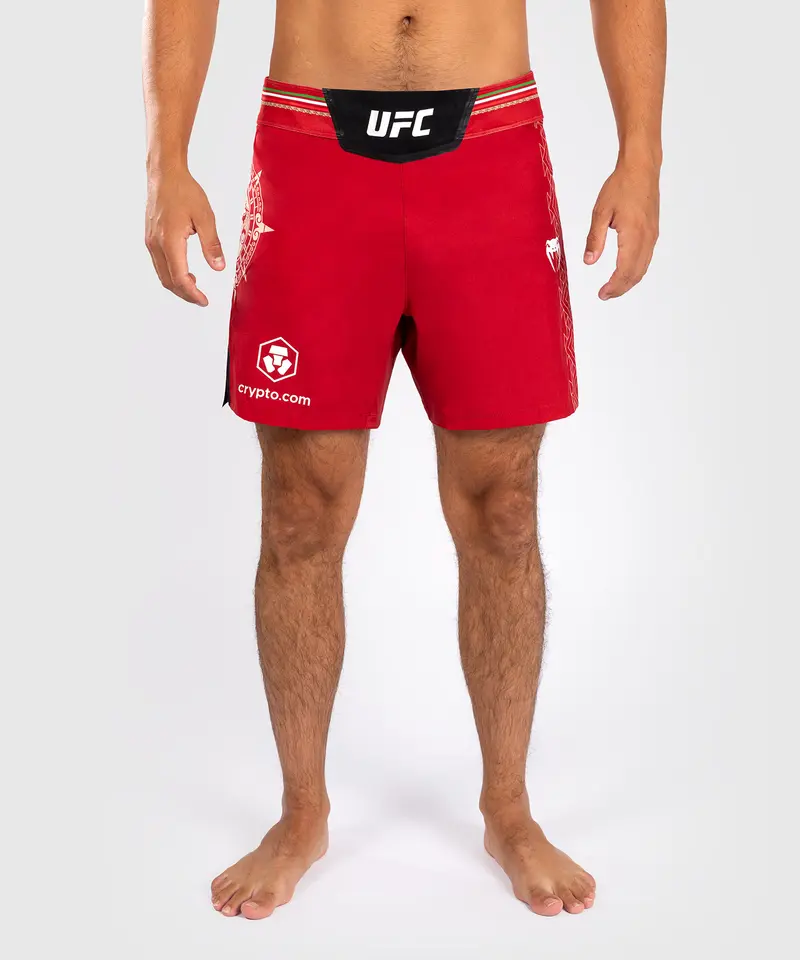 Noche UFC by Venum Authentic Fight Night Short de Combat pour homme - Coupe Courte- Rouge
