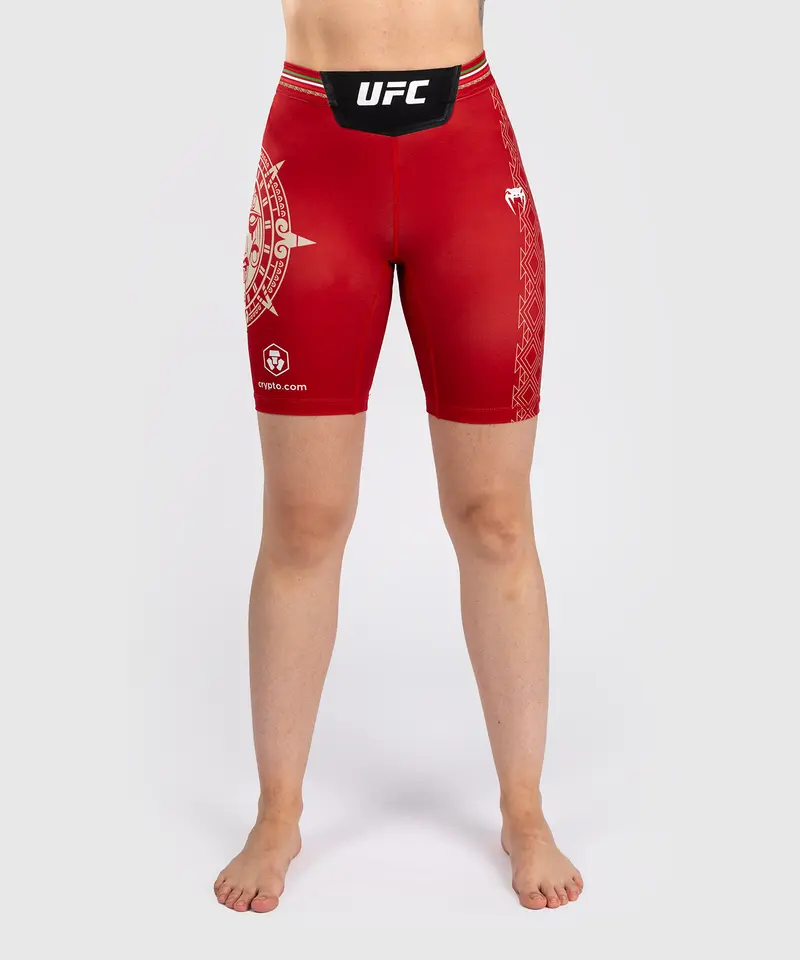 Noche UFC by Venum Authentic Fight Night Short de compression pour Femmes - Coupe Longue - Rouge