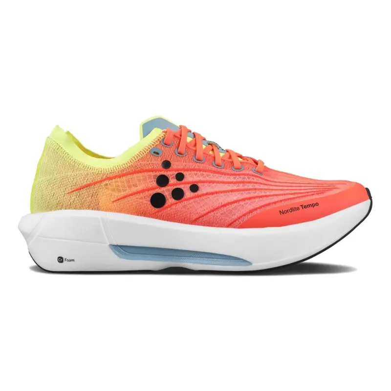 Nordlite Tempo Chaussure de running sans stabilisateurs Hommes - corail, jaune