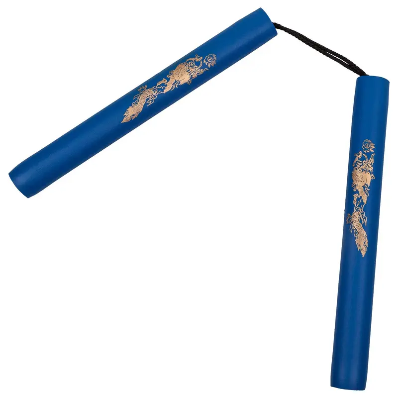 Nunchaku mousse corde Metal Boxe - Bleu