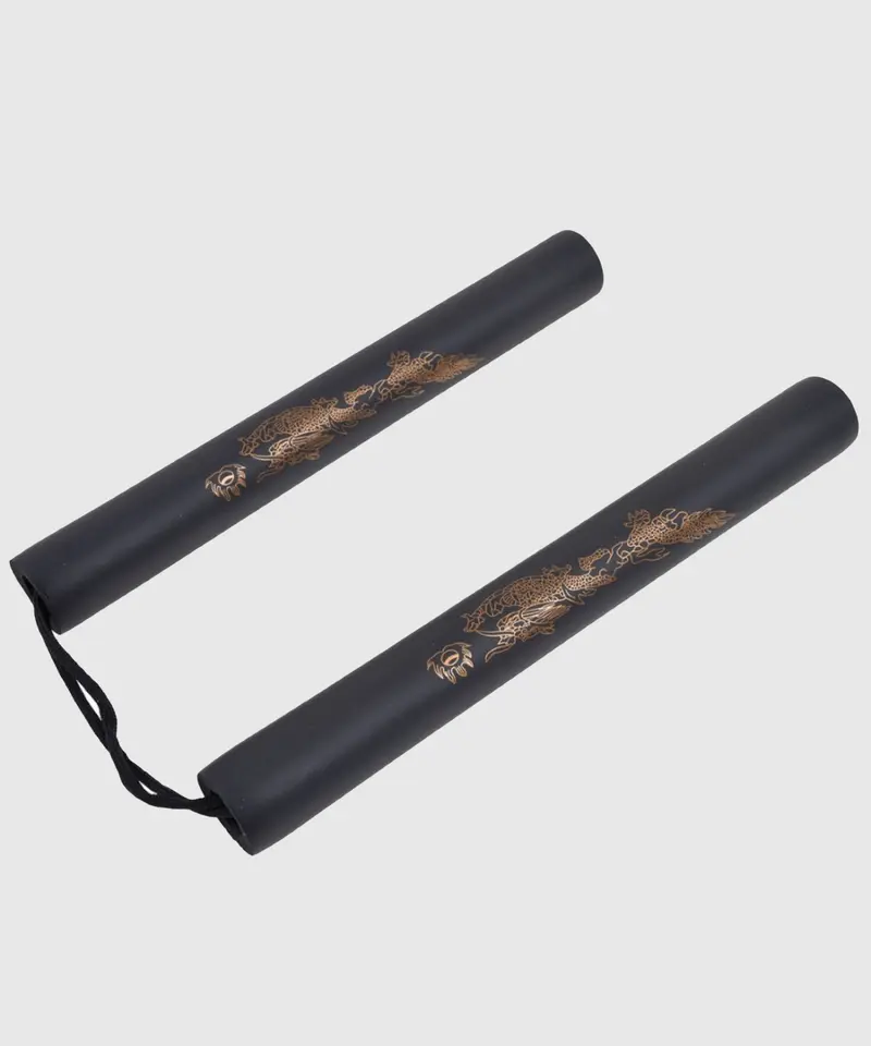 Nunchaku Mousse Corde Metal Boxe - Noir/Or