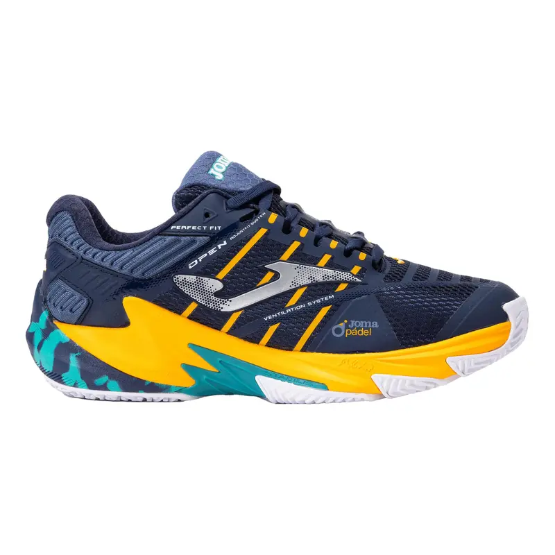 Open Chaussures padel Hommes - bleu foncé, orange
