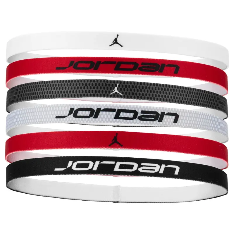 Pack 6 Bandeaux élastique Sport Printed Jordan WhiRedBla