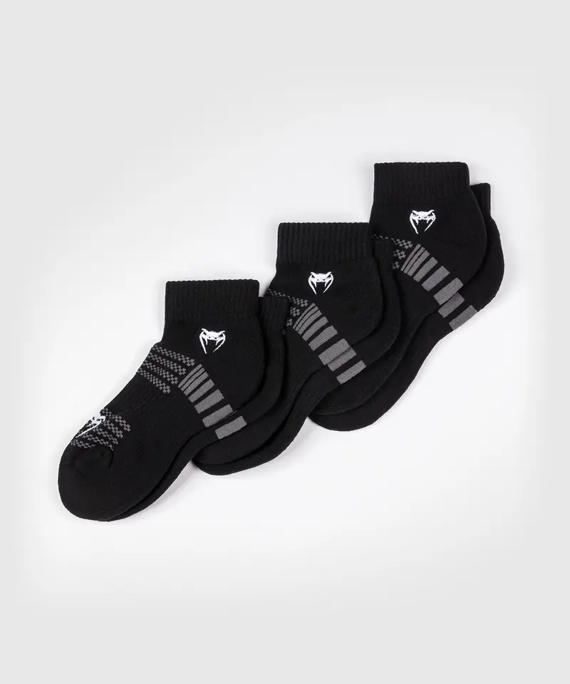 Pack de 3 Paires de Chaussettes Courtes Venum Vector - Noir/Gris