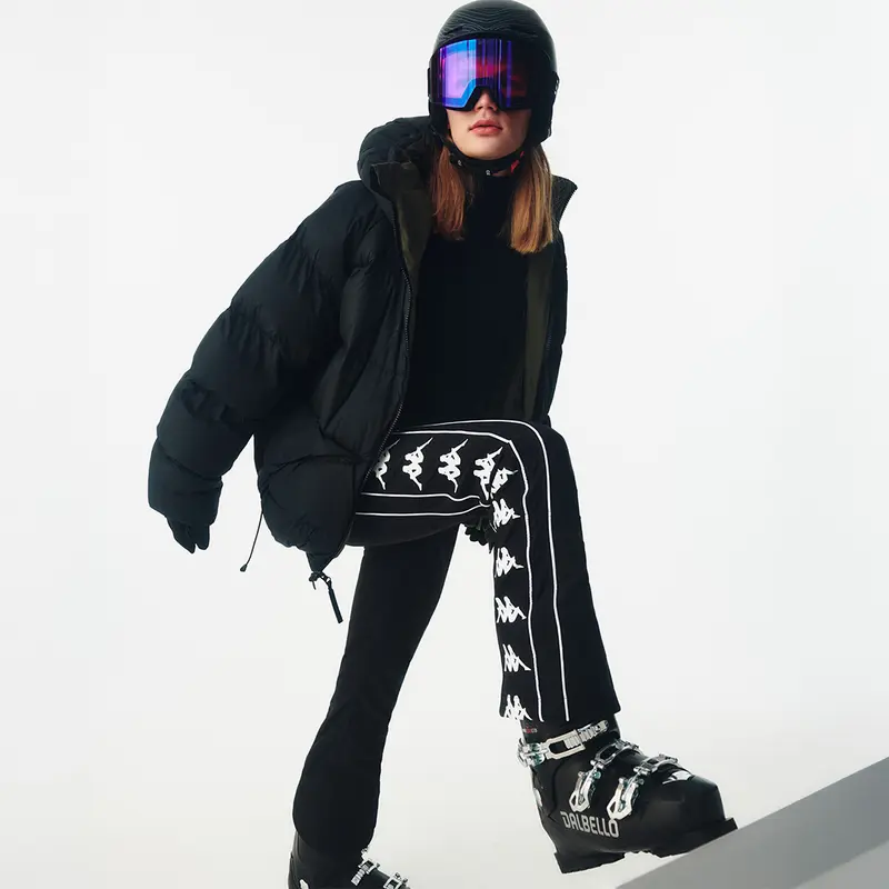 Pantalon 6Cento 685 222 Banda Noir Femme