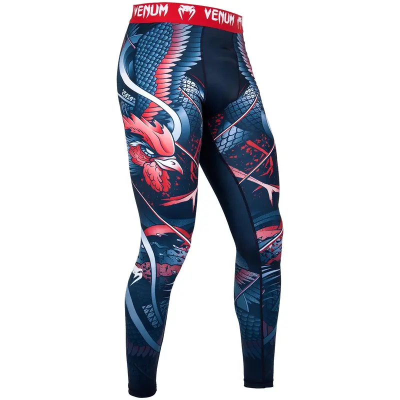 Pantalon de Compression Venum Rooster - Bleu Marine/Orange