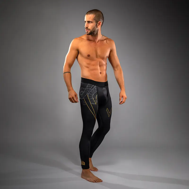 Pantalon de Compression Venum Serpenti – Noir/Argent/Or