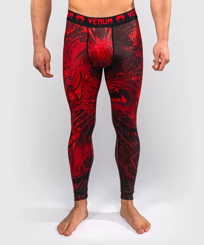 Pantalon de compression Venum Wolf Atak – Noir/Rouge