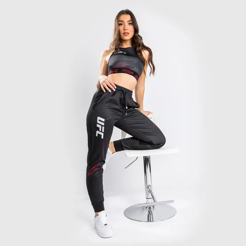 Pantalon de jogging UFC Venum Authentic Fight Week 2.0 - Pour Femmes - Noir/Rouge