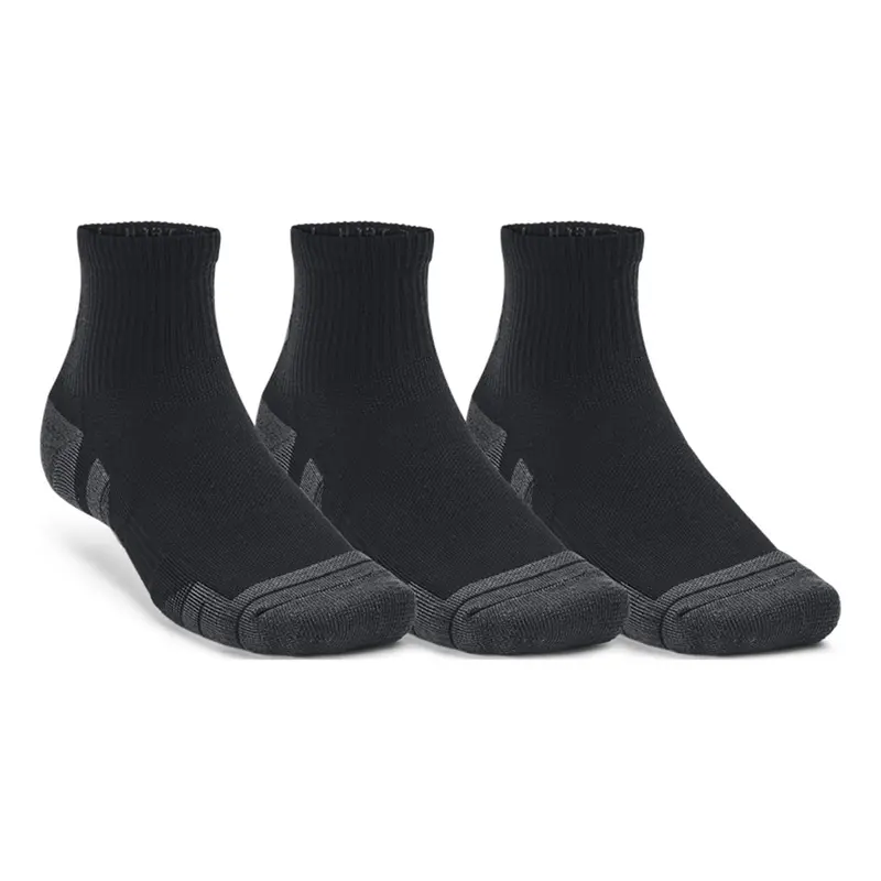 Performance Tech Quarter Chaussettes De Tennis Pack De 3-Noir