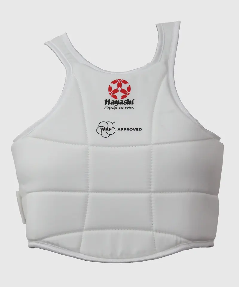 Plastron de Karaté Hayashi - Approuvé WKF - Blanc