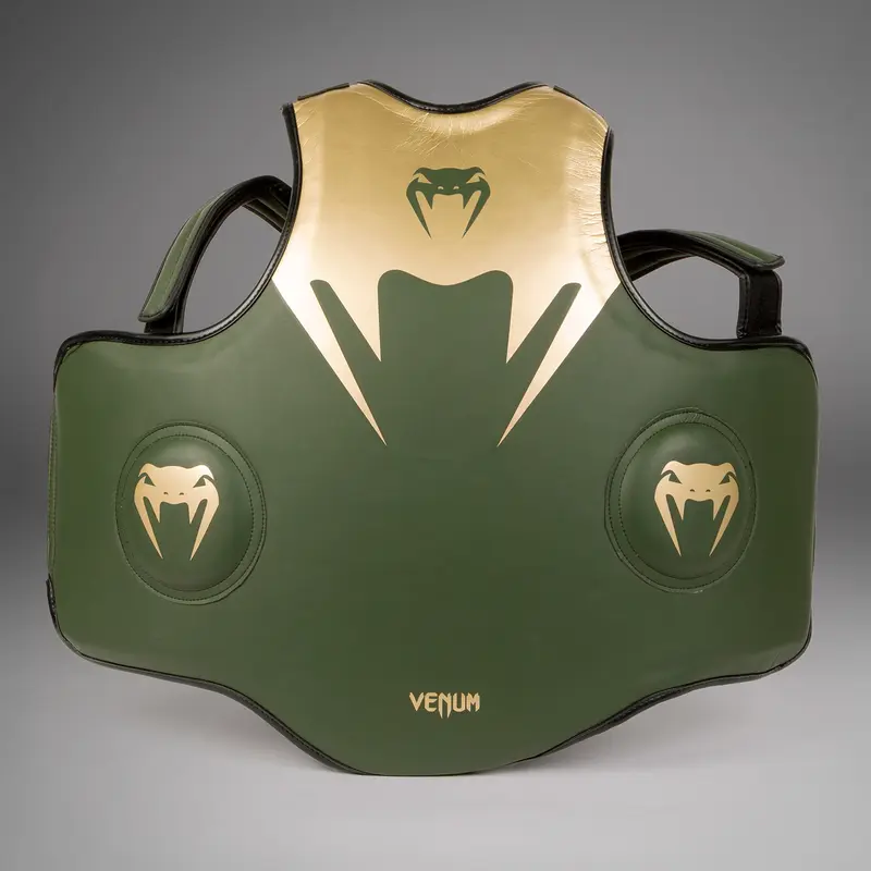 Plastron Venum Pro Boxing En Microfibre - Khaki/Or