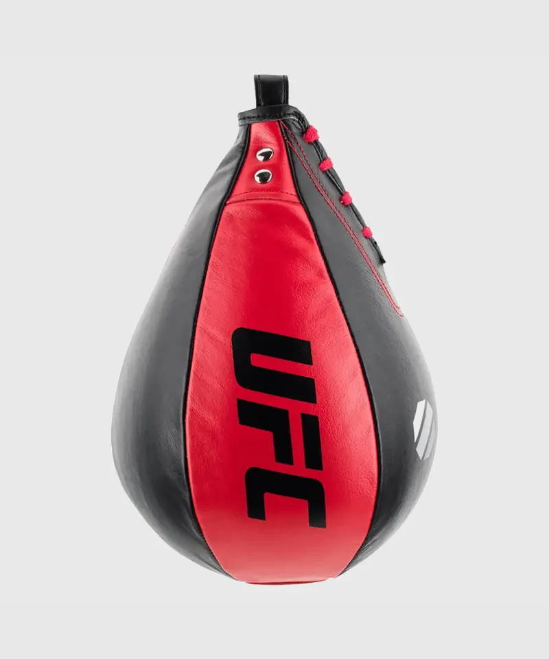Poire de Vitesse UFC en Cuir - 9"x6" - Noir/Rouge