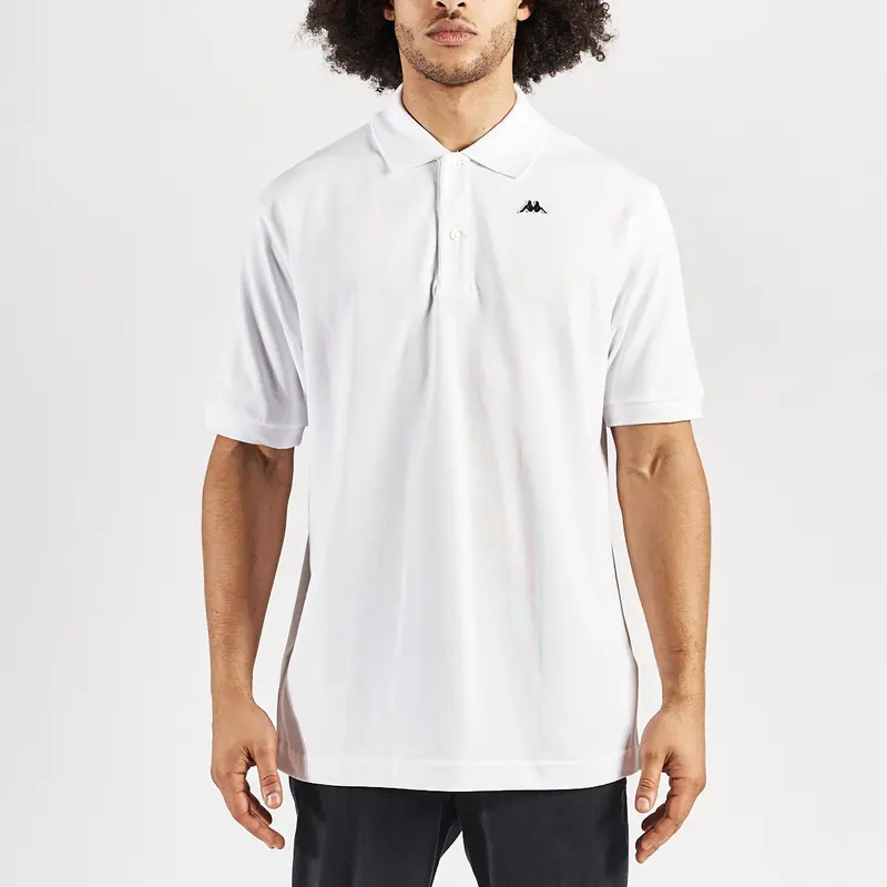 Polo Aarau Robe di Kappa Blanc Unisexe