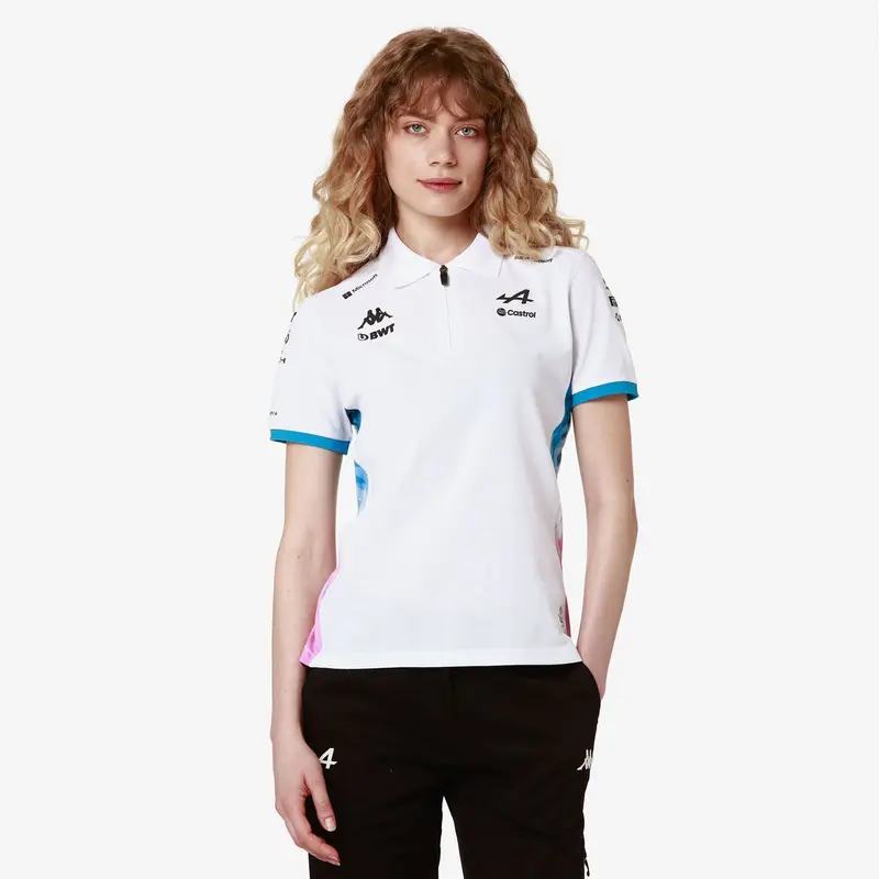 Polo Adrew BWT Alpine F1 Team 2024 Blanc Femme