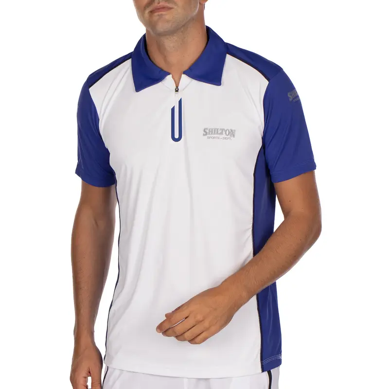 Polo de sport zippé bicolore