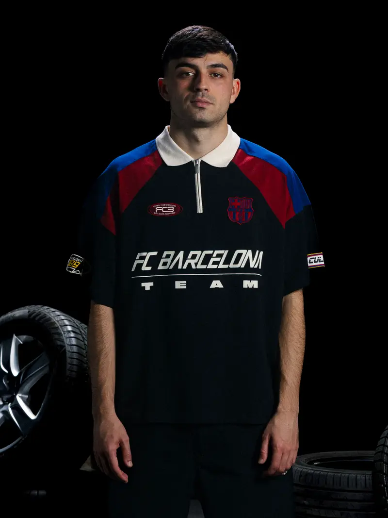 Polo Half Zip Antracite Racing Barça