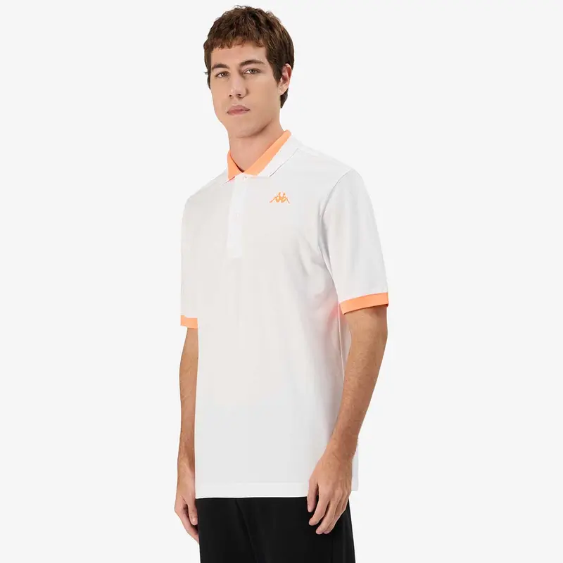 Polo Neon Blanc Homme