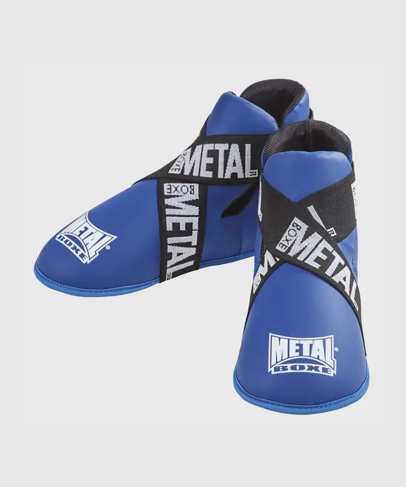 Protège-pieds Full Contact Metal Boxe - Bleu
