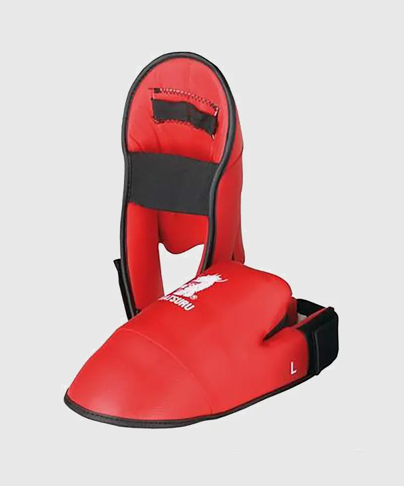 Protège-pieds Karaté Matsuru - Homologués FFK – Rouge