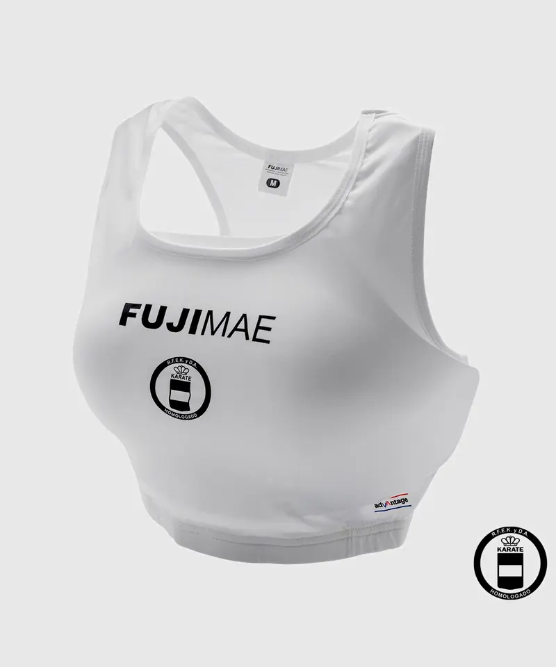 Protège Poitrine Femme FUJIMAE Karaté Advantage. Rfek - Blanc