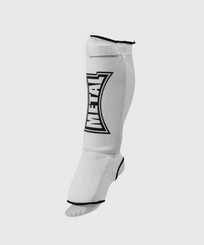 Protege Tibia+Pied Coton Metal Boxe - Blanc