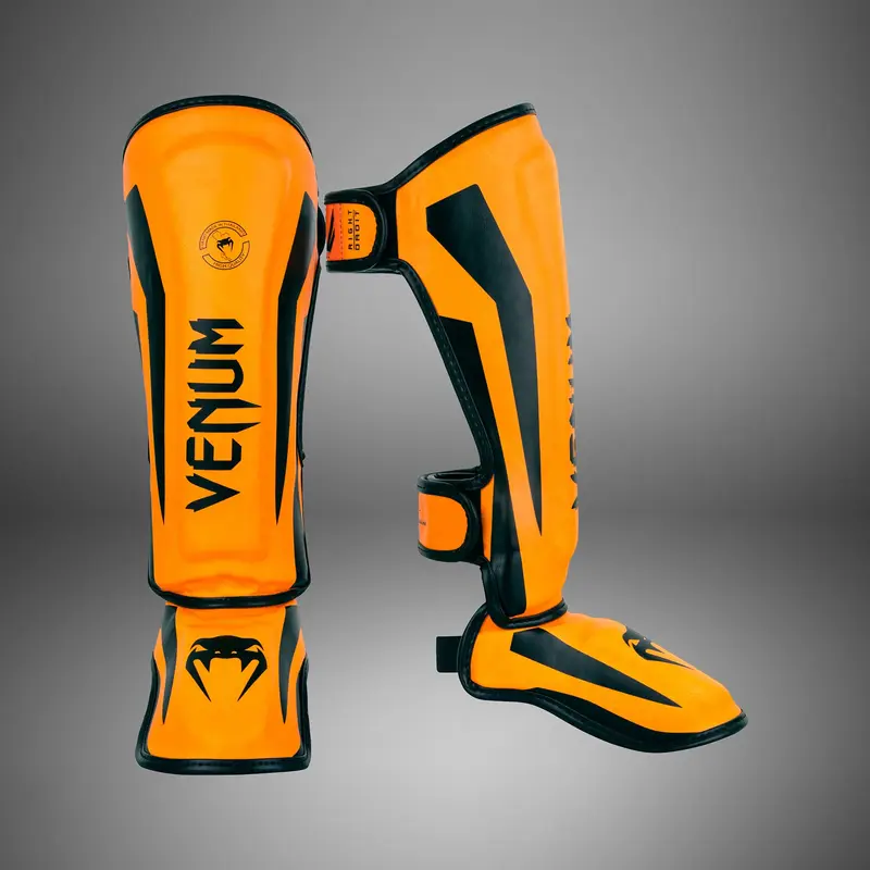 Protège-Tibias enfant Venum Elite – Orange Fluo