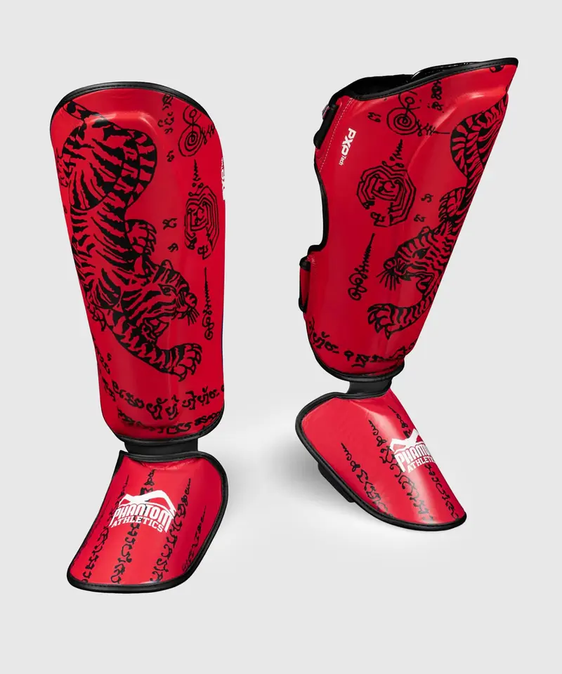 Protège-tibias Phantom Athletics muay thai - Rouge