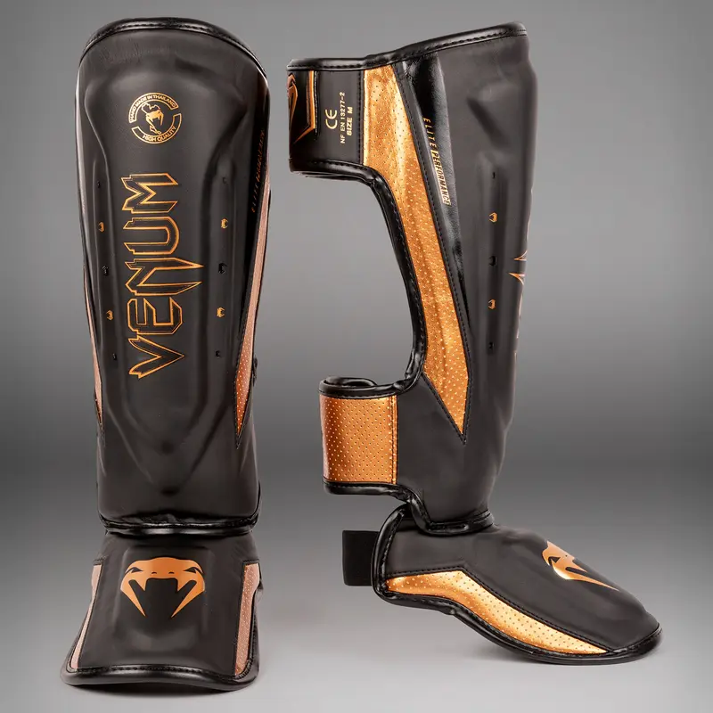 Protège-Tibias Venum Elite Evo - Noir/Bronze
