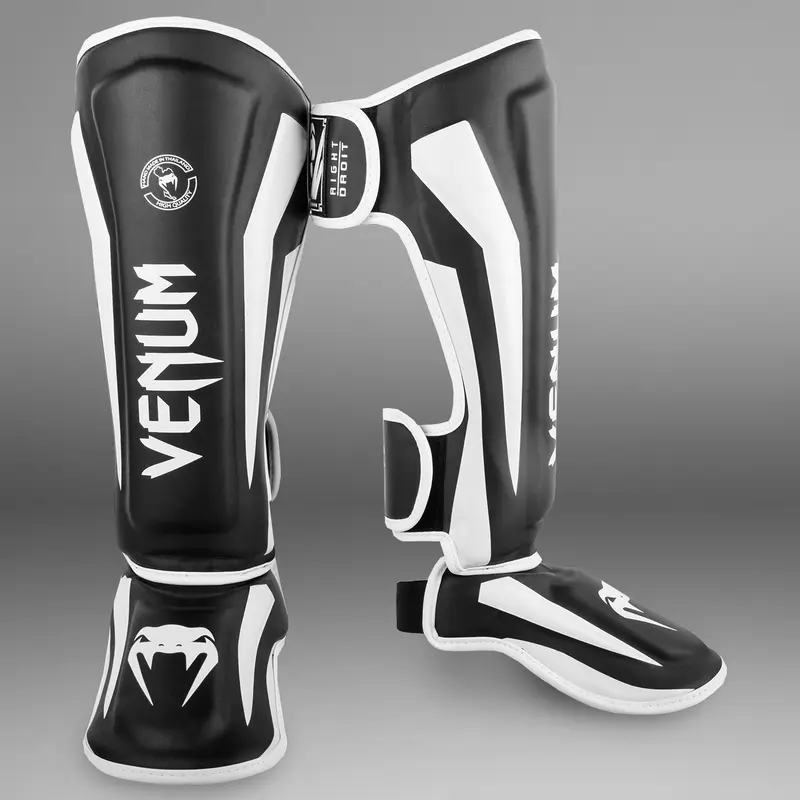 Protège-tibias Venum Elite - Noir/Blanc