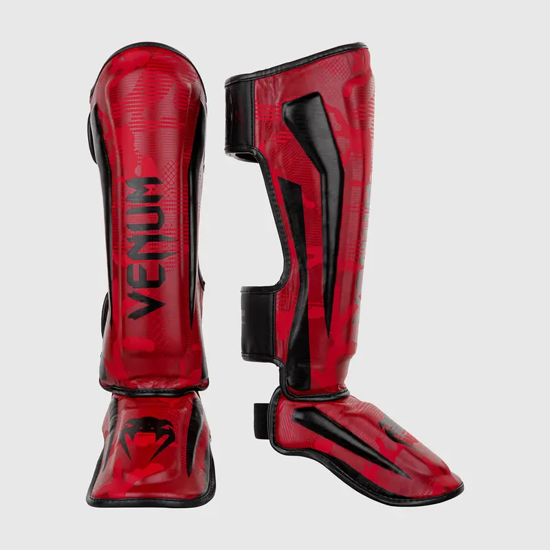 Protège-tibias Venum Elite – Rouge Camo
