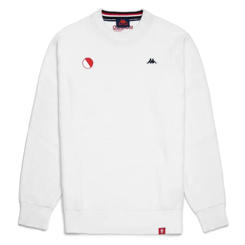 Pull Verl Robe Di Kappa - As Monaco 2022 blanc homme