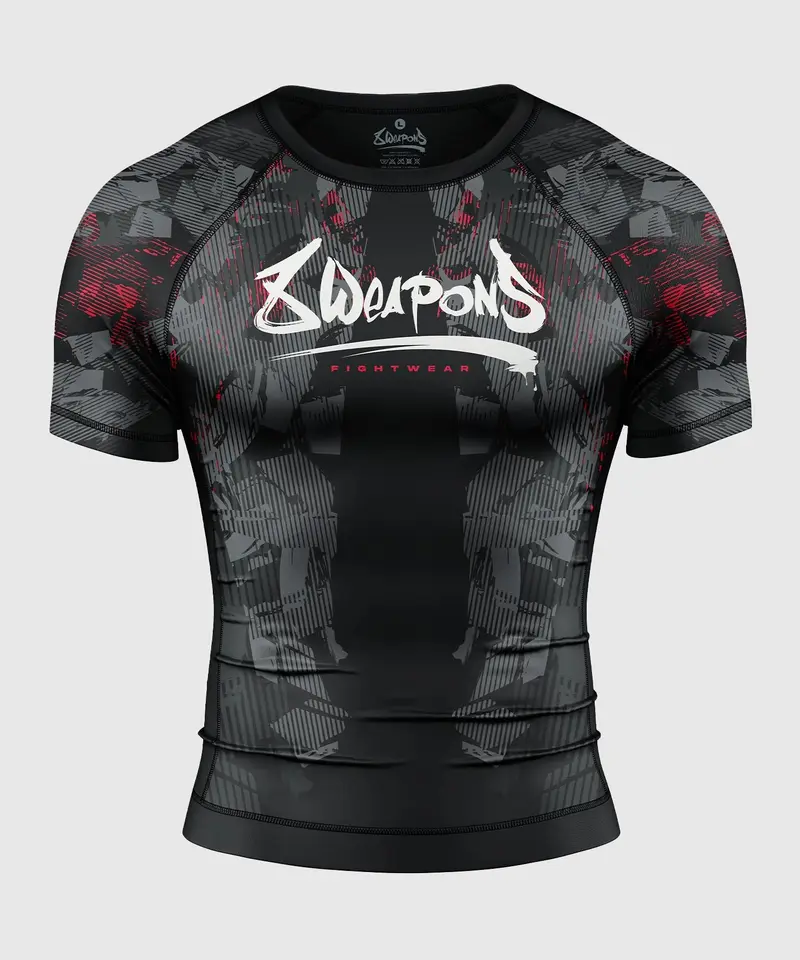 Rashguard À Manches Courtes 8 Weapons Hit 2.0 - Noir