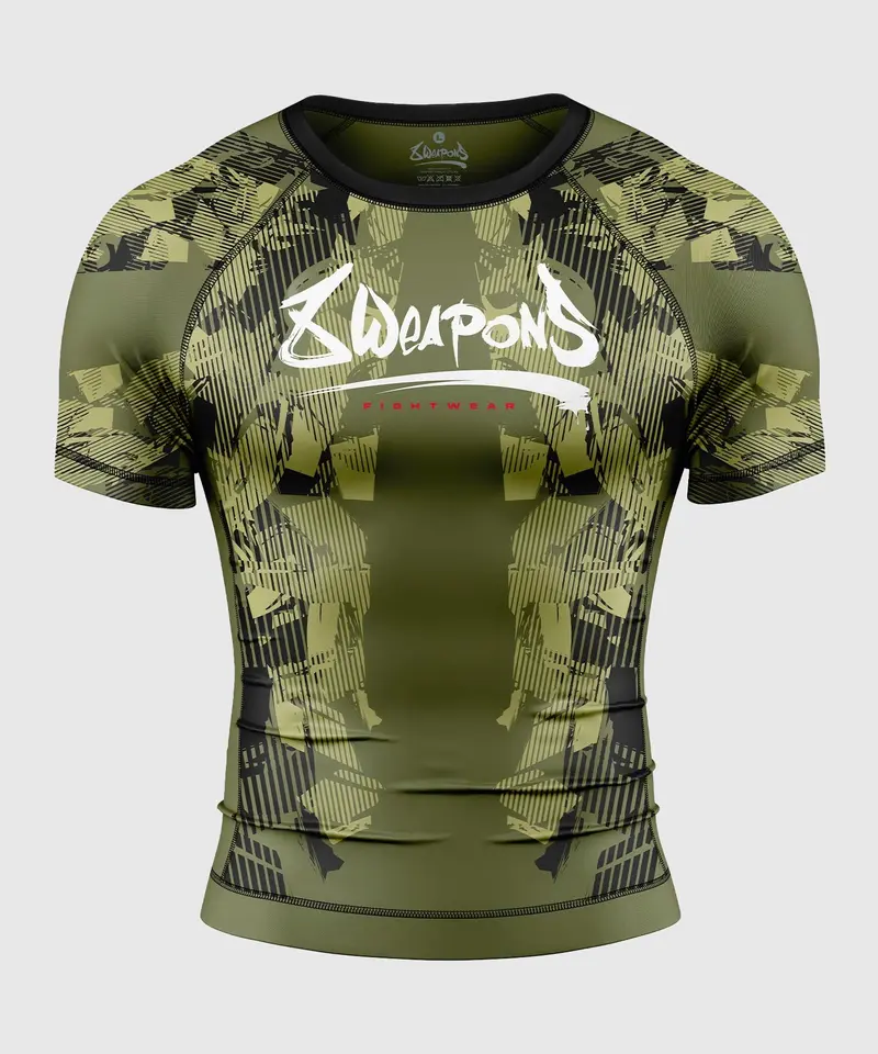 Rashguard À Manches Courtes 8 Weapons Hit 2.0 - Olive