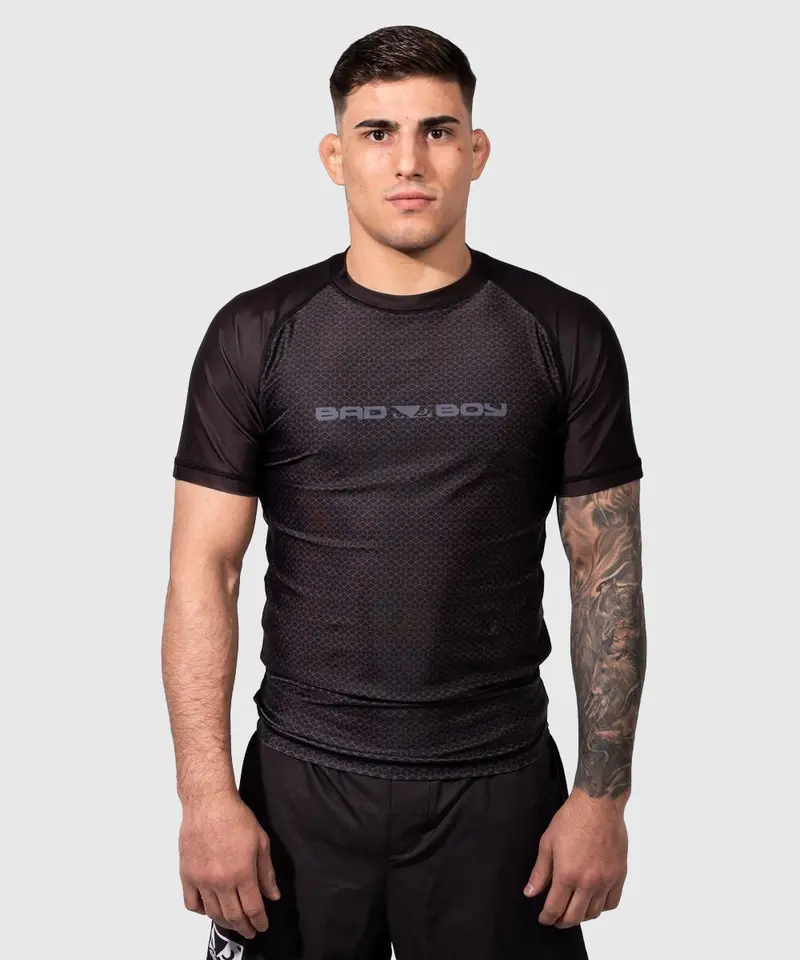 Rashguard À Manches Courtes Bad Boy No-Gi - Noir/Noir