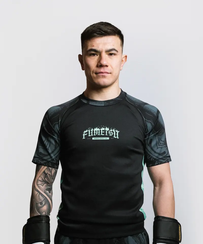 Rashguard À Manches Courtes Fumetsu Oni - Noir/Bleu/Vert
