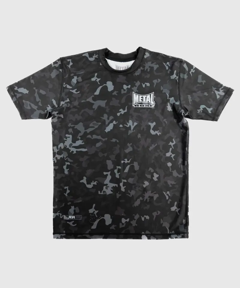 Rashguard À Manches Courtes Metal Boxe Mirror - Noir/Camo