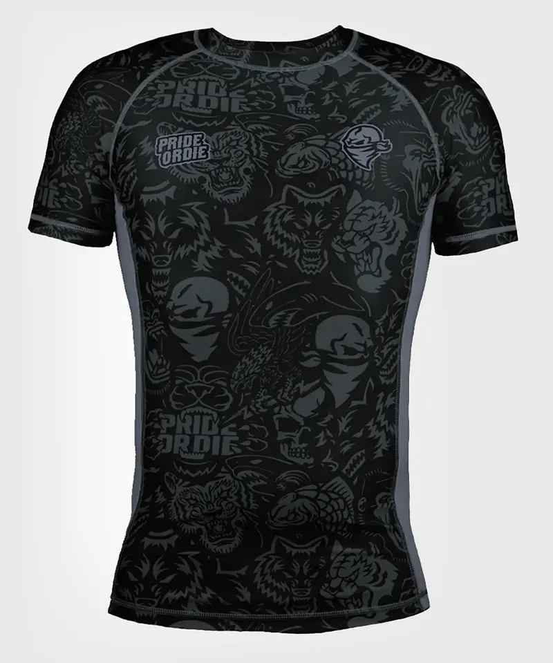 Rashguard À Manches Courtes Pride Or Die Shadow - Noir