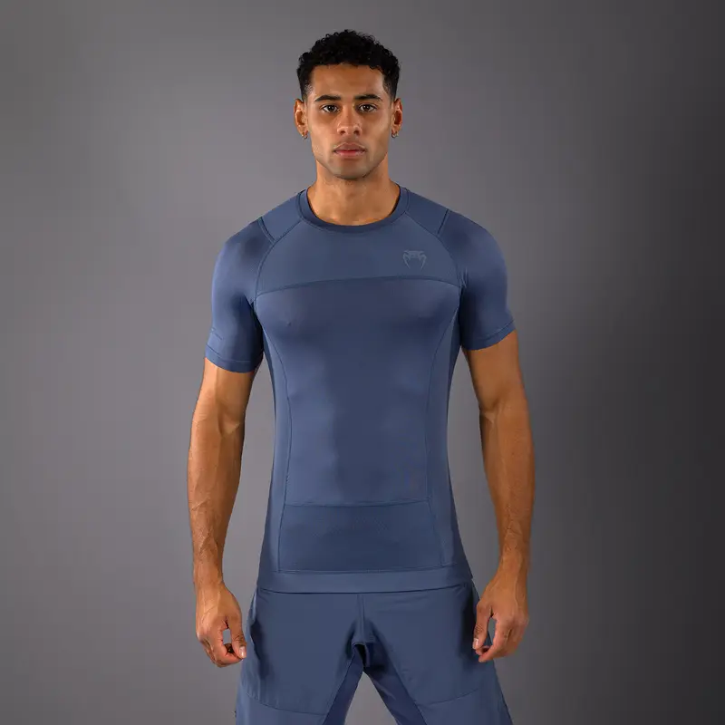Rashguard à Manches Courtes Venum G-Fit Air pour Hommes - Bleu Brumeux